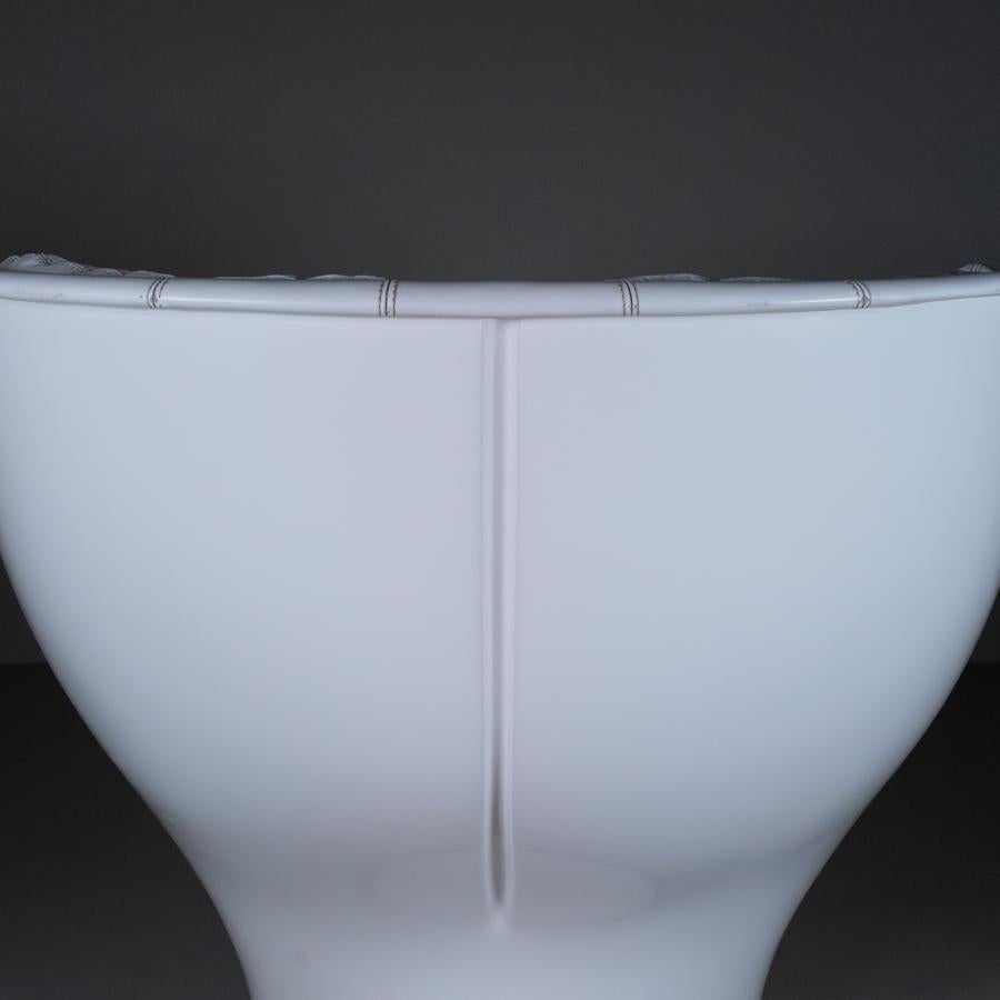 Elda Armchair, Joe Colombo for Conforti, white leather, 1975 For Sale 4