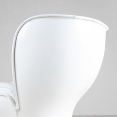 Elda Armchair Joe Colombo for Conforti white leather, 1975, set di 2
