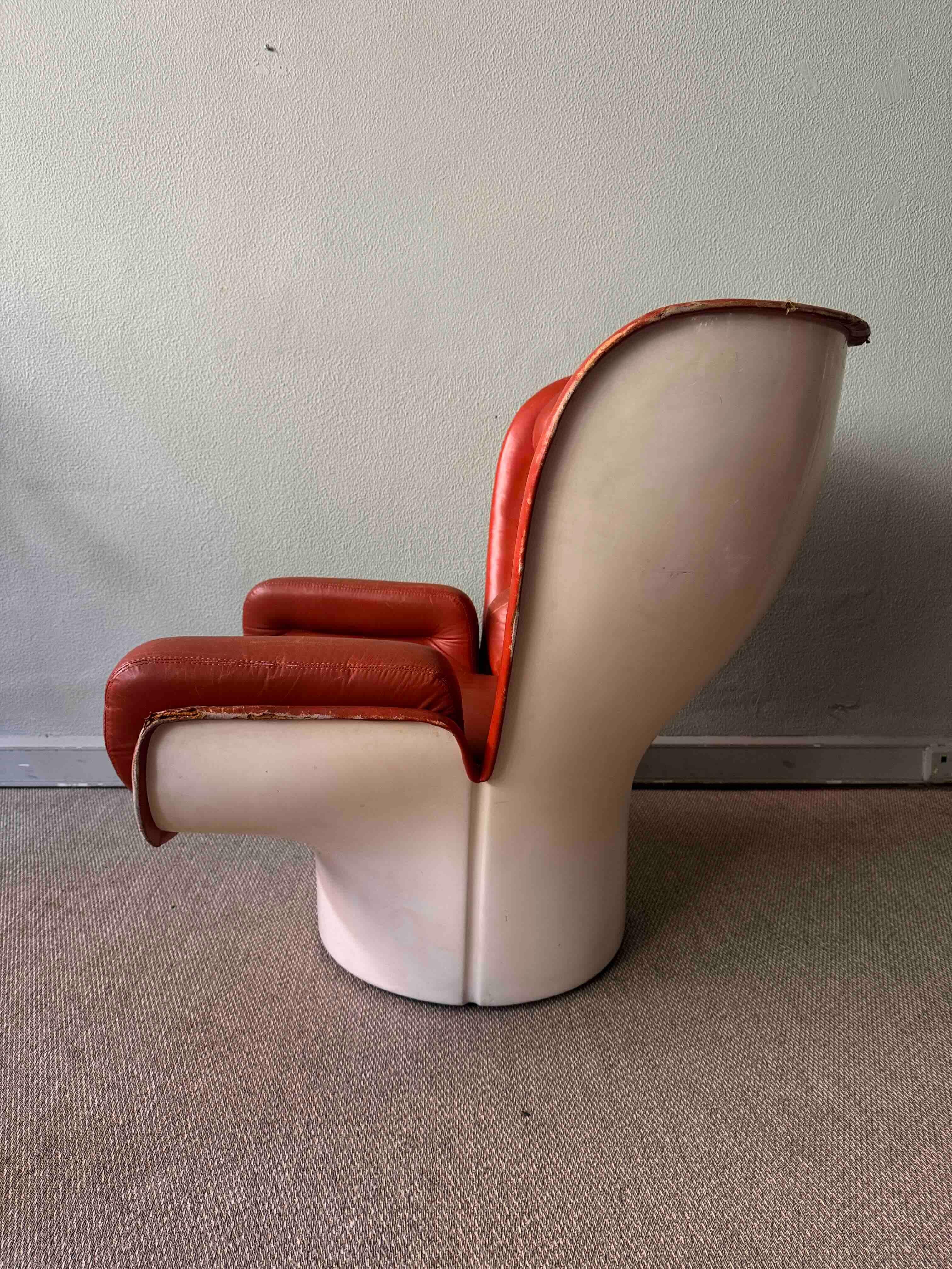 Italian Elda Chair by Joe Colombo for Comfort - 1960's Italy For Sale