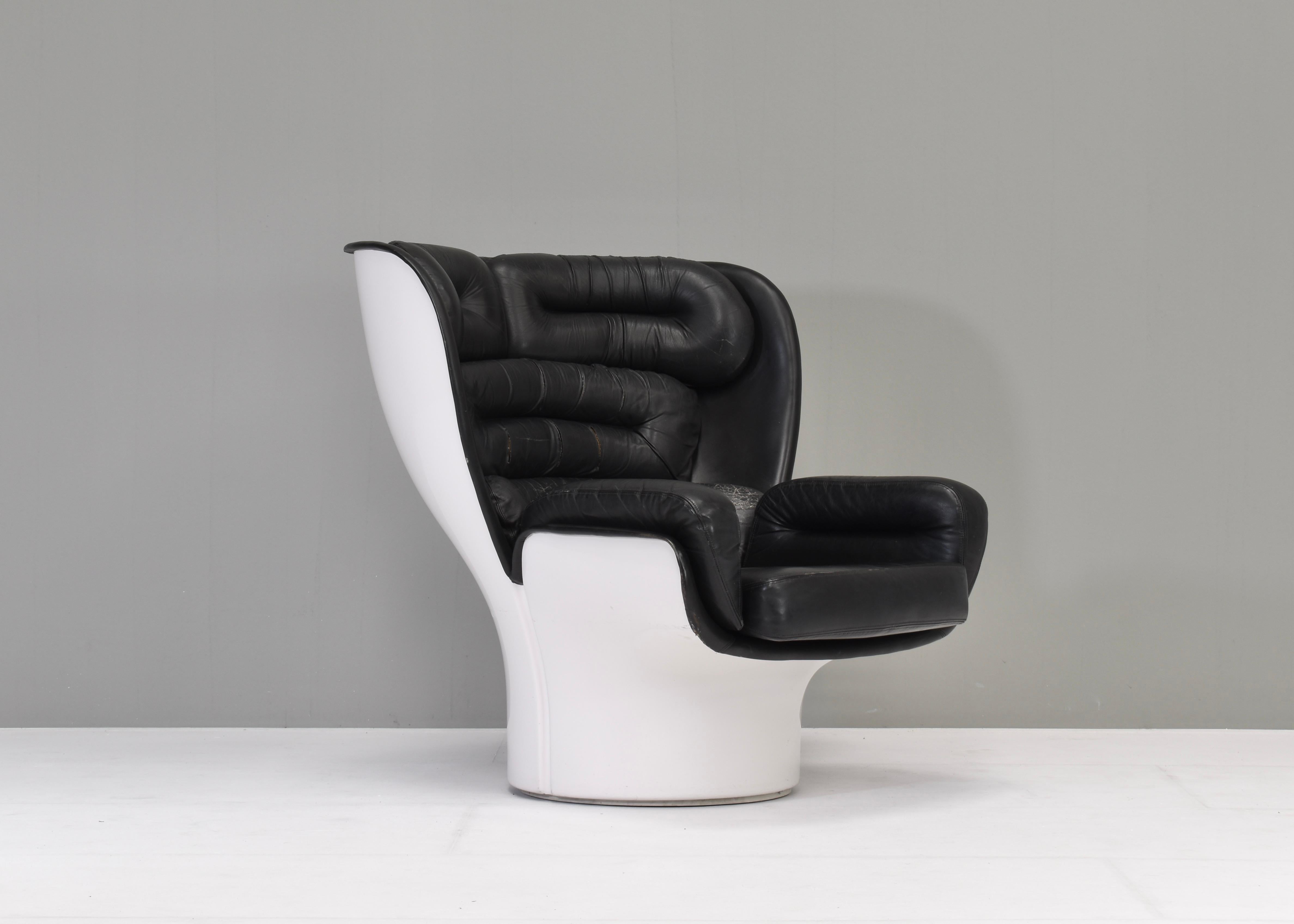 Mid-Century Modern Elda Chair by Joe Colombo for Comfort, Italy, 1963