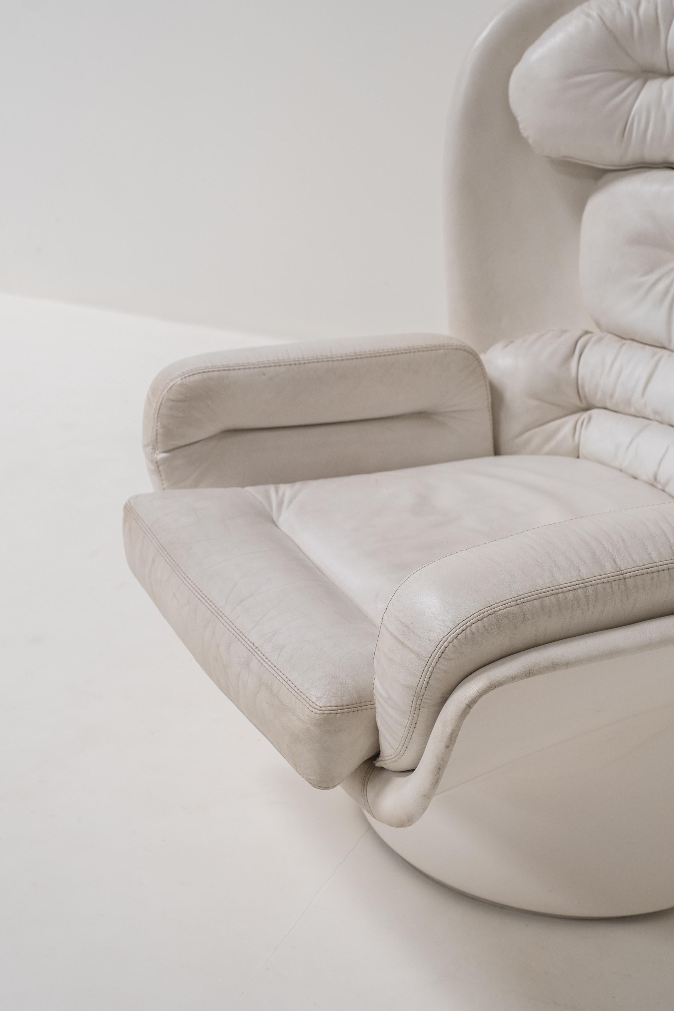 Silla Elda de Joe Colombo para Comfort, Italy, 1963 Cuero en venta