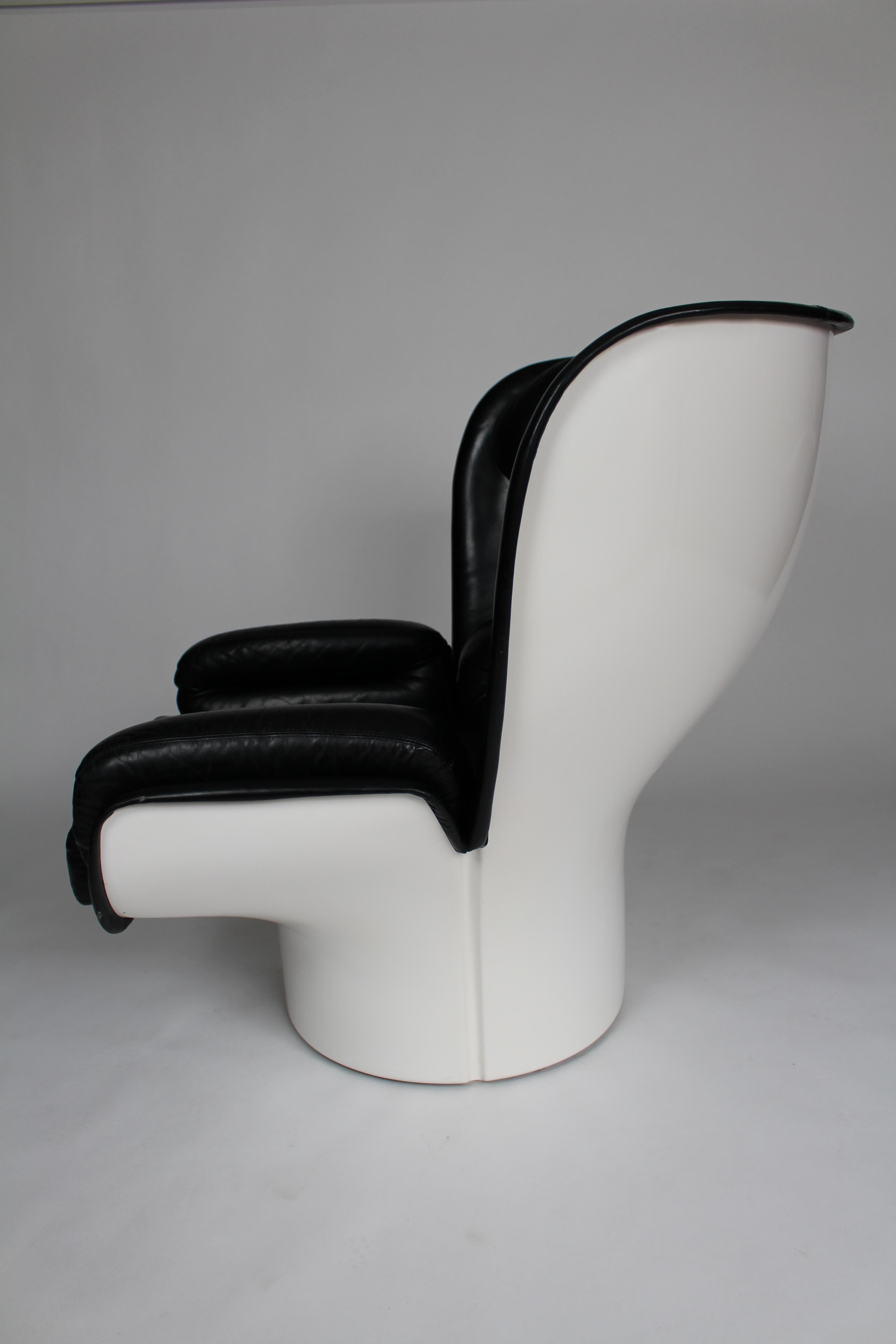 Leather Elda Chair by Joe Colombo for comfort, Italy For Sale