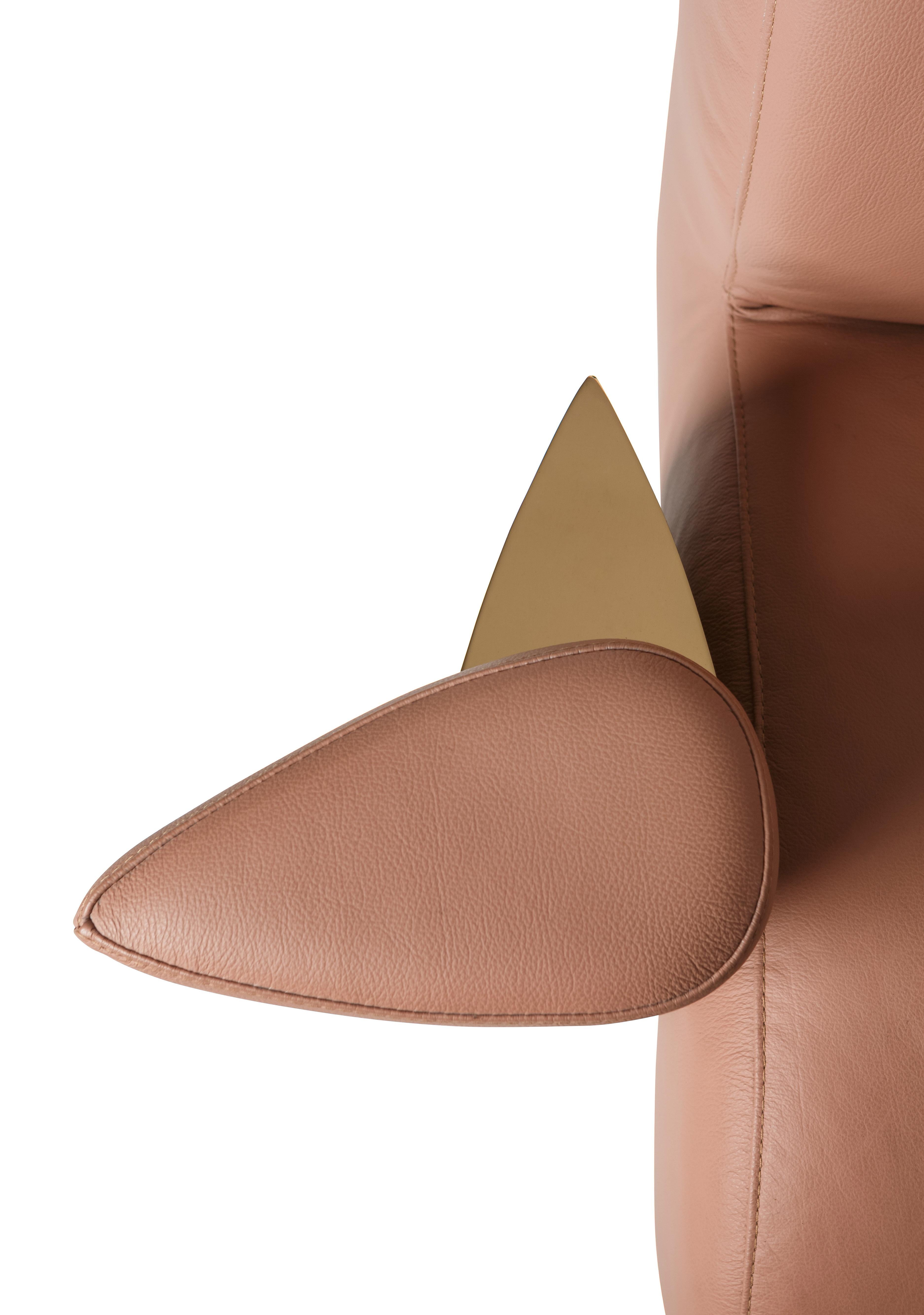 Elvira Armchair Bespoke Masterpiece by Angela Ardisson Bronze and Leather For Sale 2