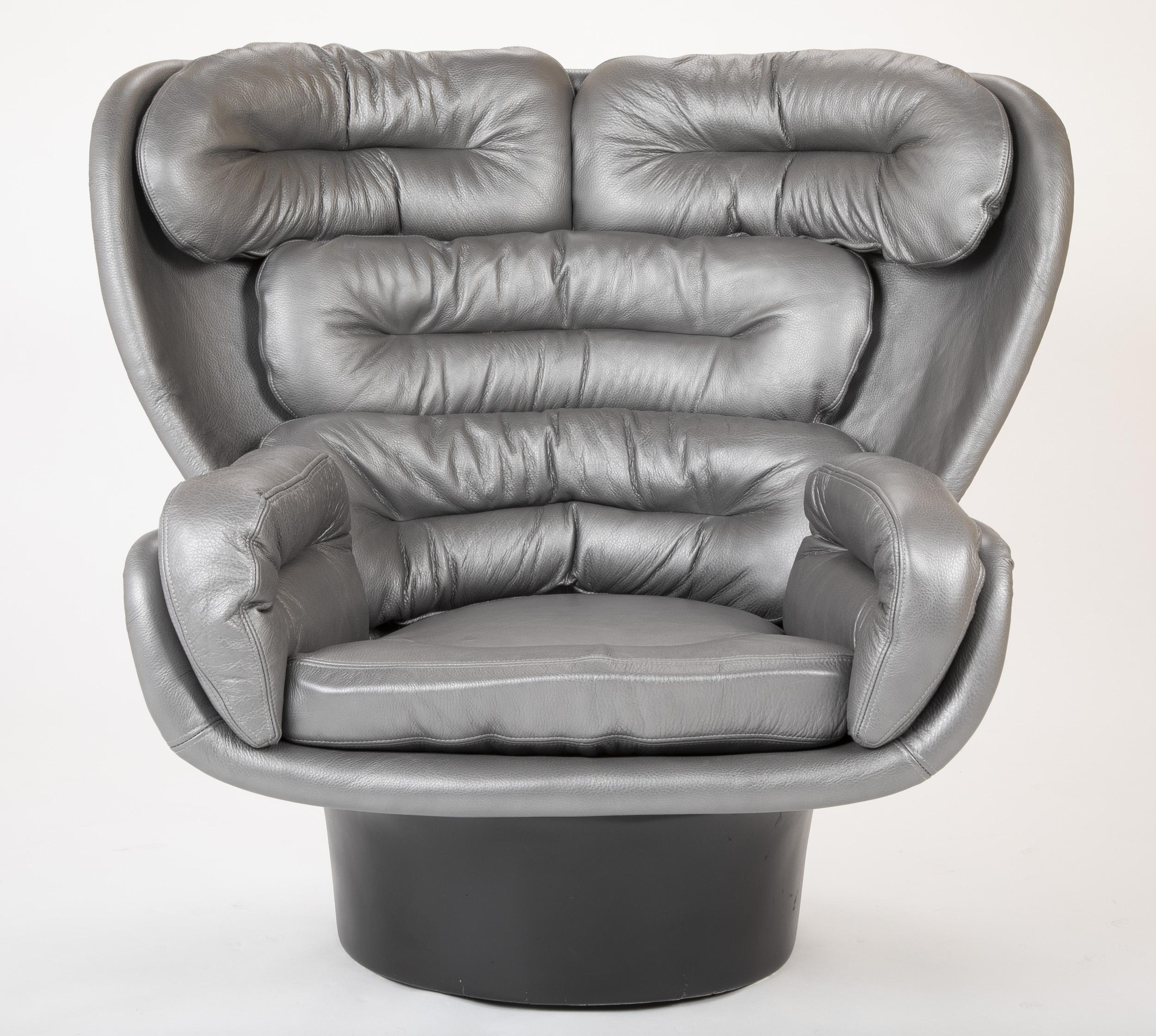Leather Elda Lounge Chair by Joe Colombo, 1963