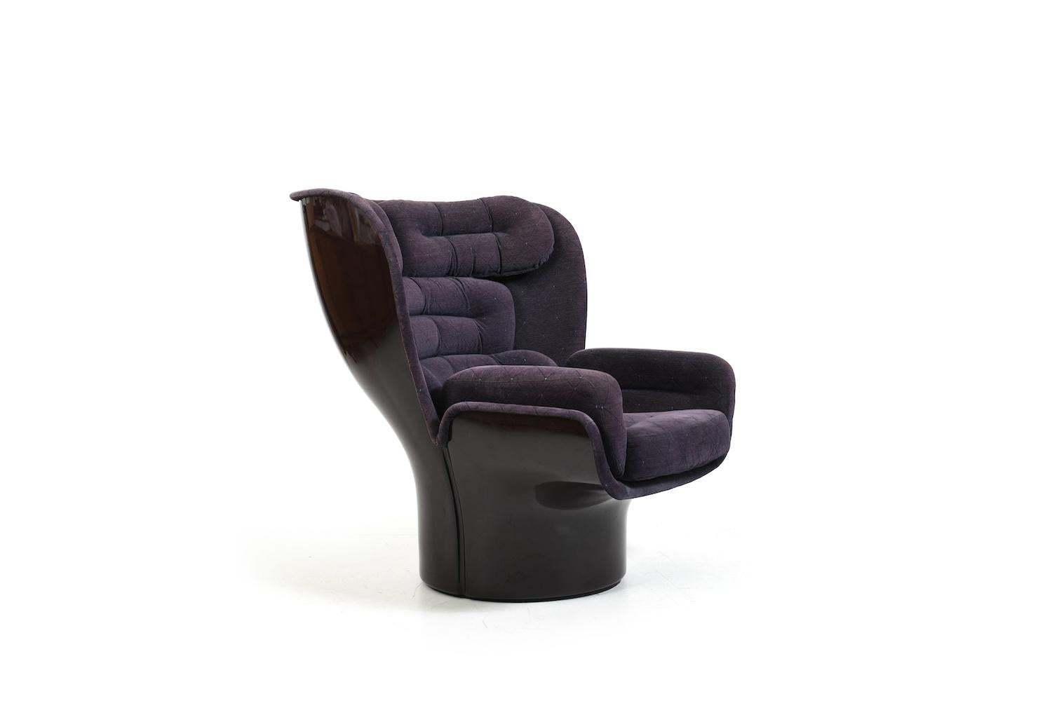 Mid-Century Modern Elda Lounge Chair by Joe Colombo for Comfort 1963