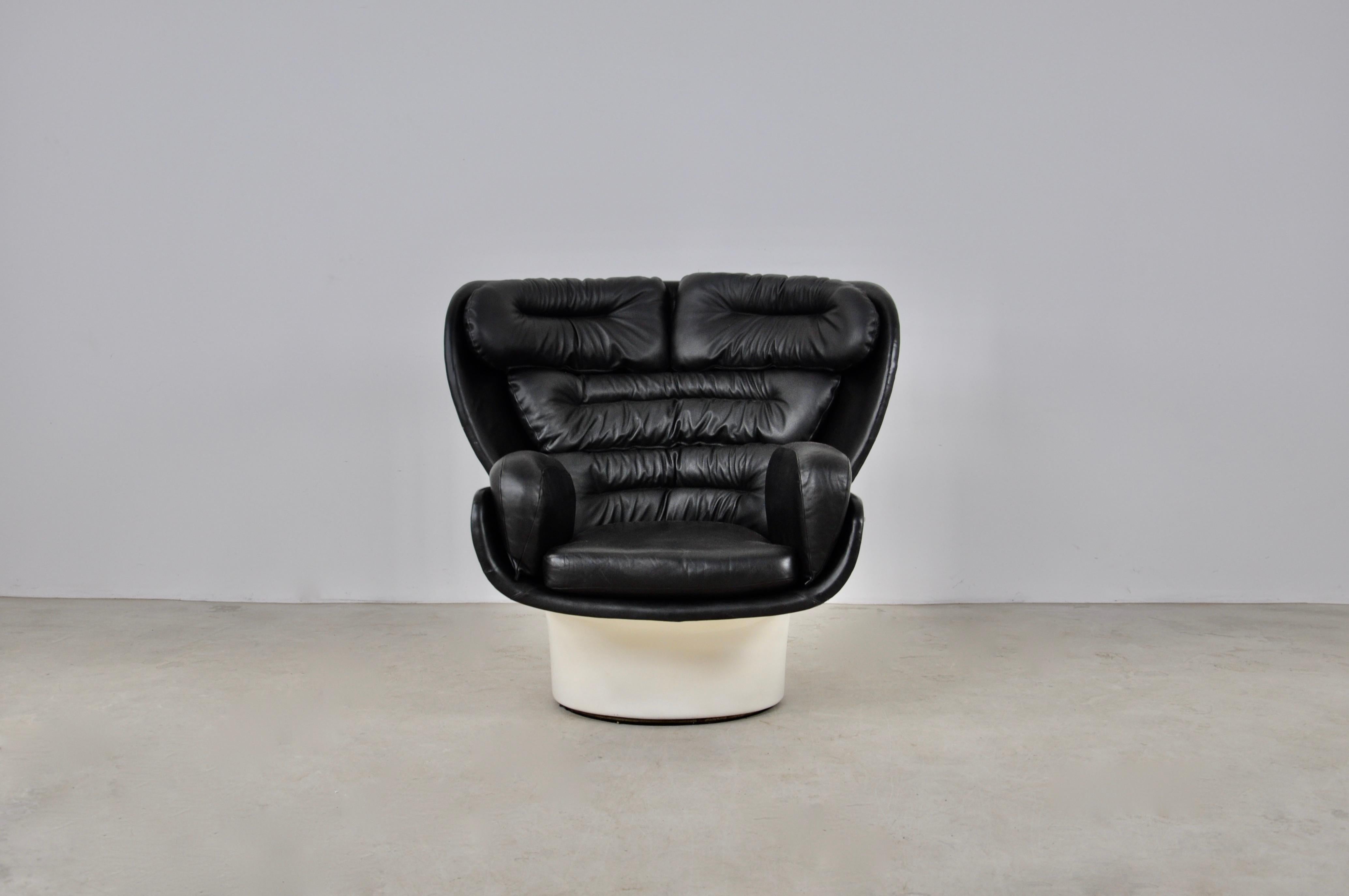 Mid-Century Modern Elda Lounge Chair by Joe Colombo for Comfort, Italy, 1960s