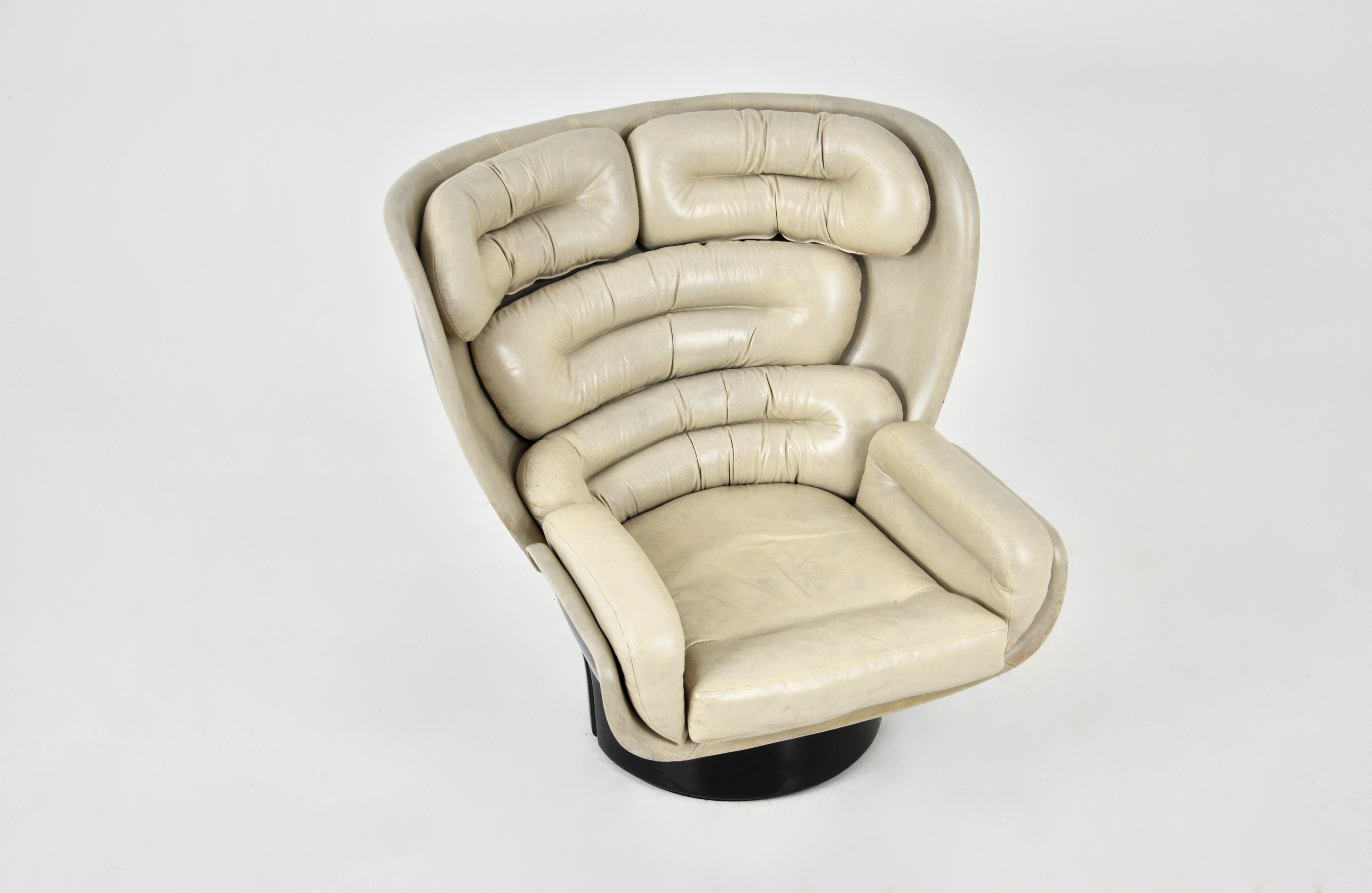 Mid-Century Modern Elda Lounge Chair by Joe Colombo for Comfort, Italy 1960s For Sale