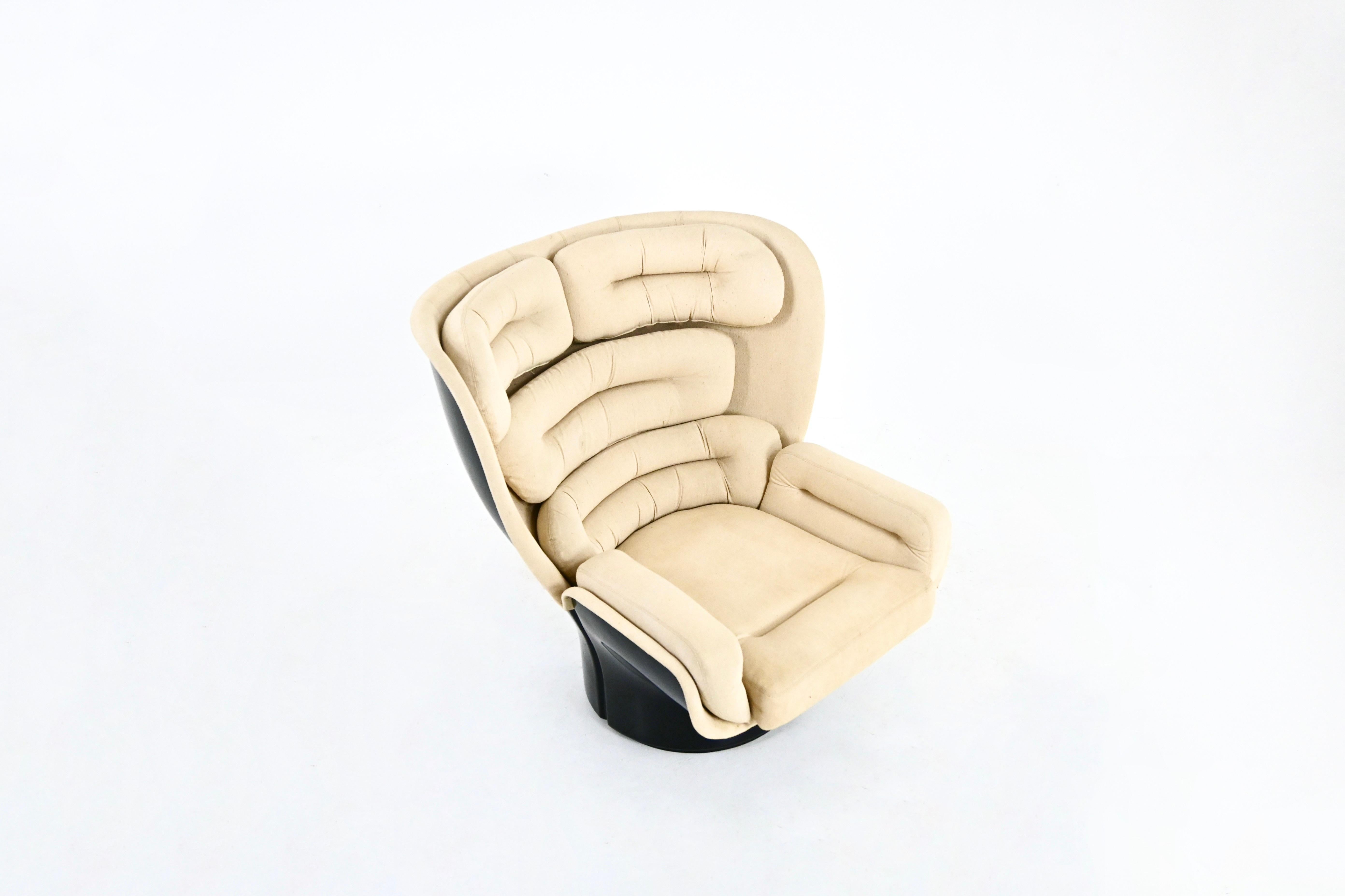 Mid-Century Modern Elda Lounge Chair by Joe Colombo for Comfort, Italy 1960s For Sale