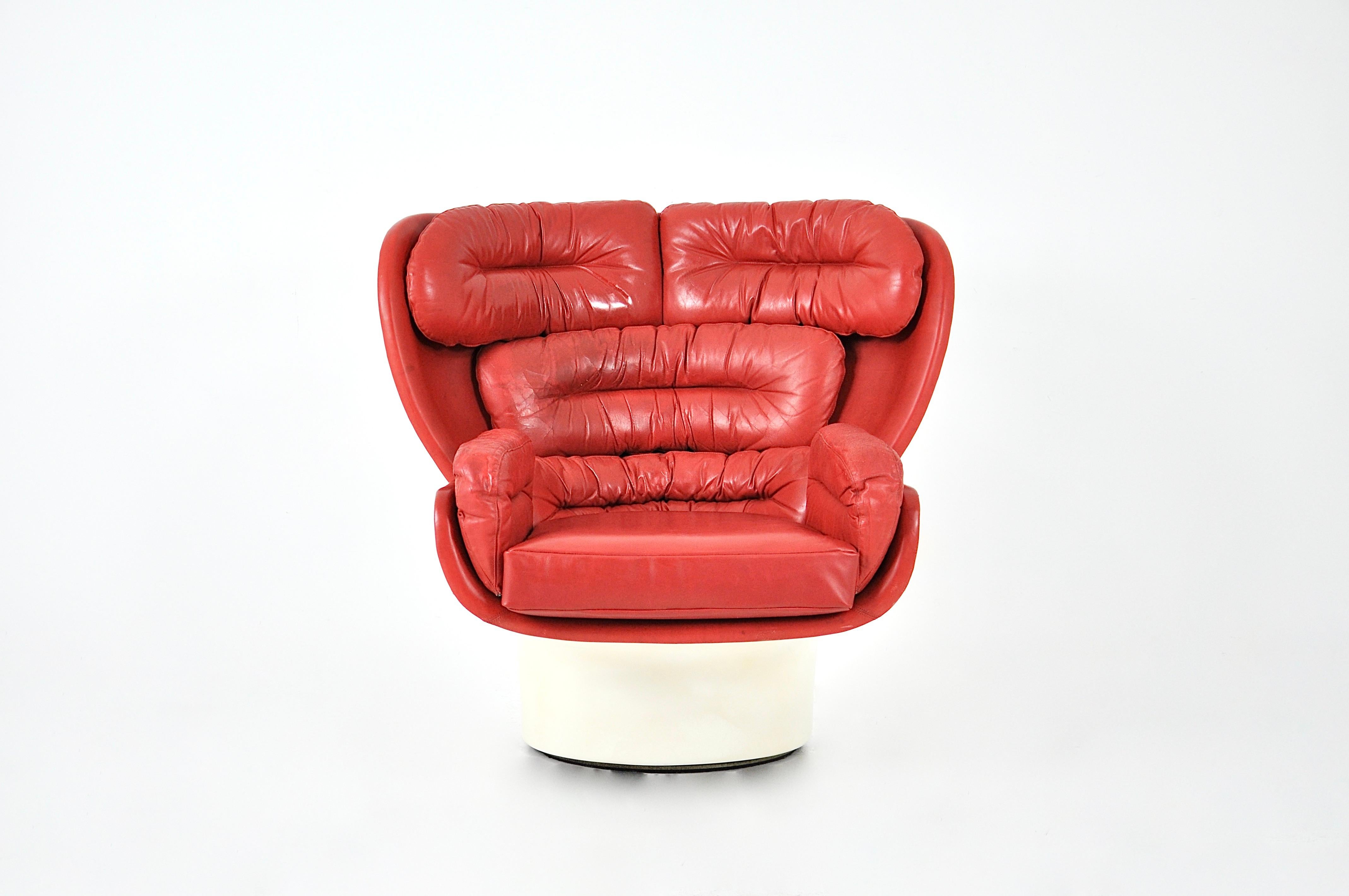 Italiano Elda Lounge Chair di Joe Colombo per Comfort, Italia, anni '60 in vendita