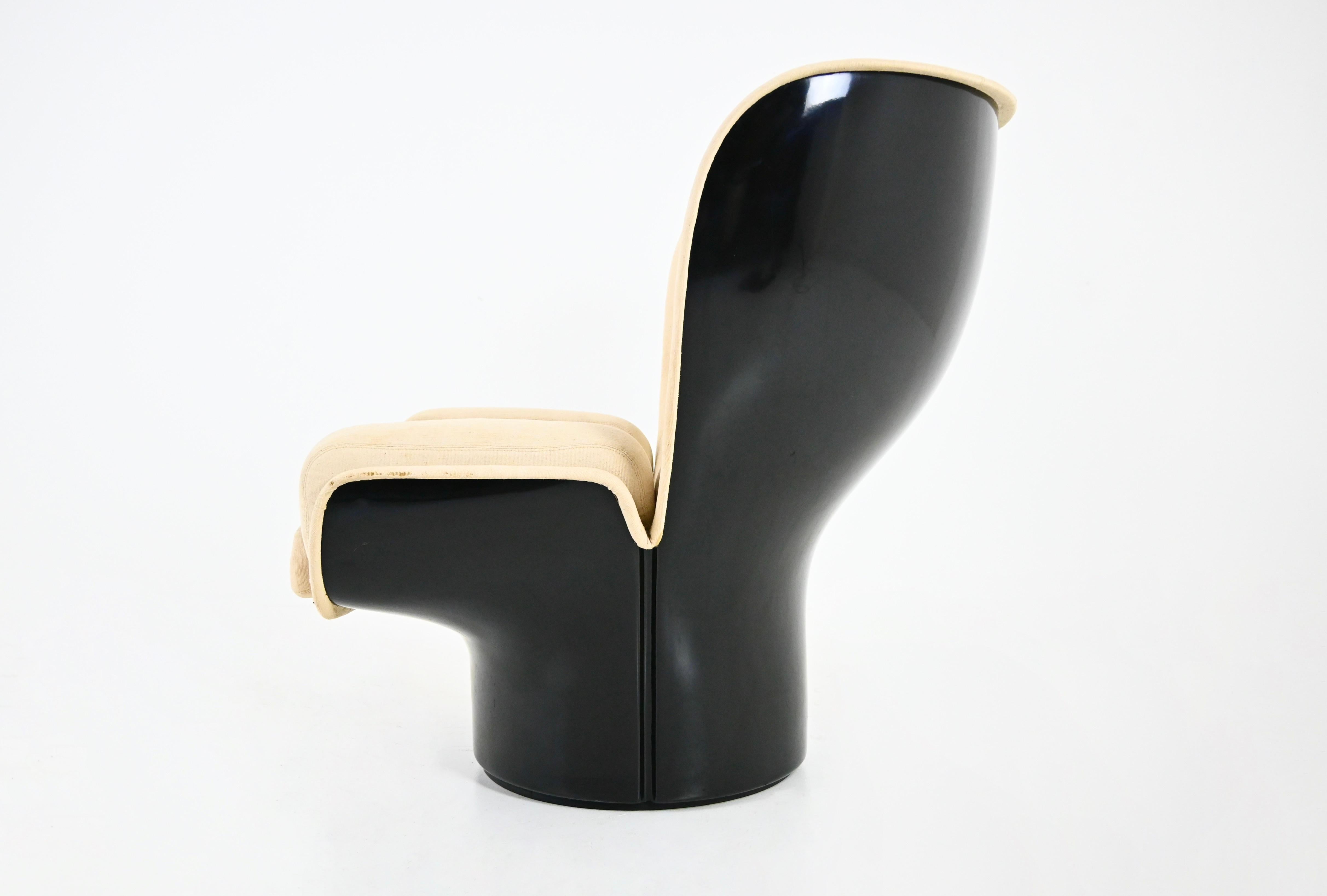 Fiberglass Elda Lounge Chair by Joe Colombo for Comfort, Italy 1960s For Sale