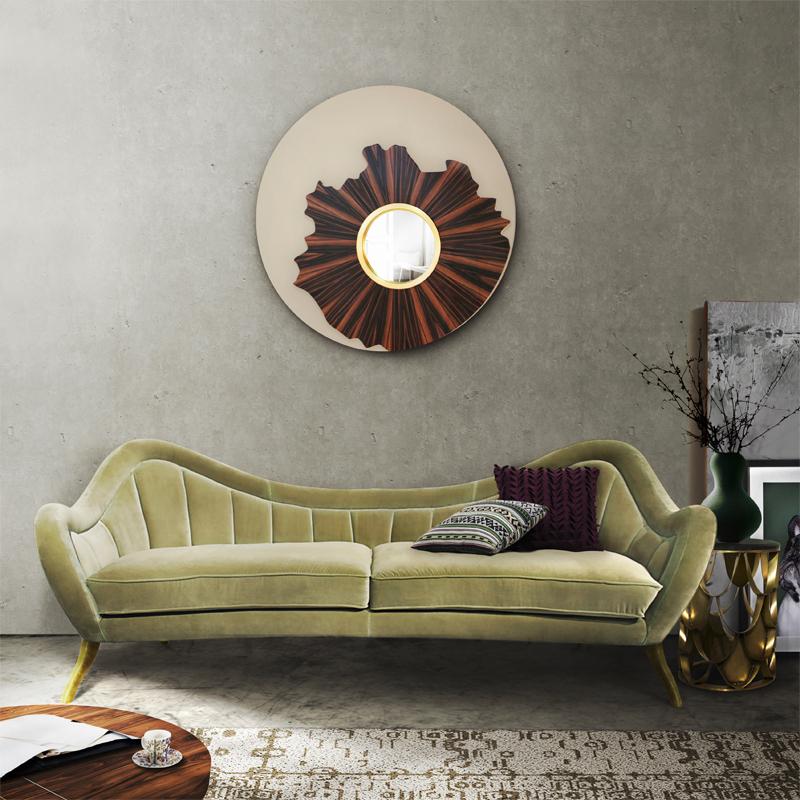 Eldorado Sofa with Cotton Velvet in Mandel Green Finish For Sale 2