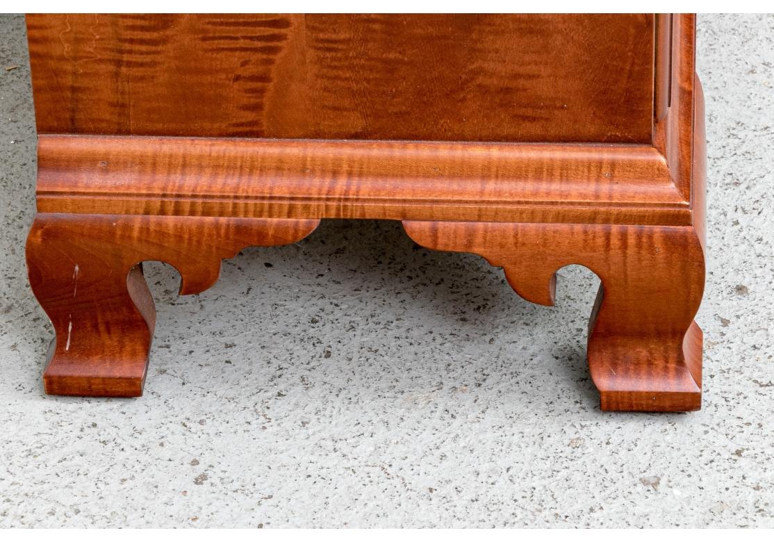 Eldred Wheeler Diminutive Chippendale Style Tiger Maple 5 Drawer Chest 5