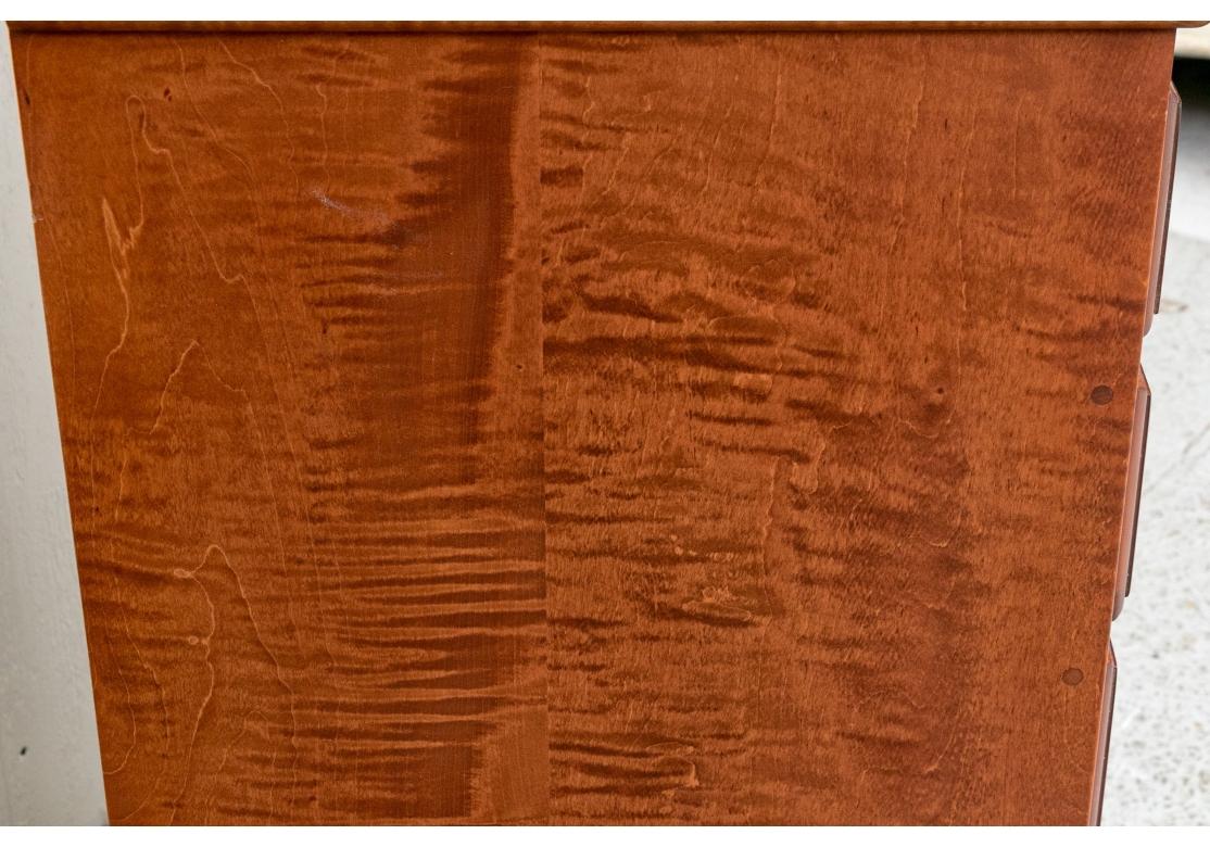 Eldred Wheeler Diminutive Chippendale Style Tiger Maple 5 Drawer Chest 6