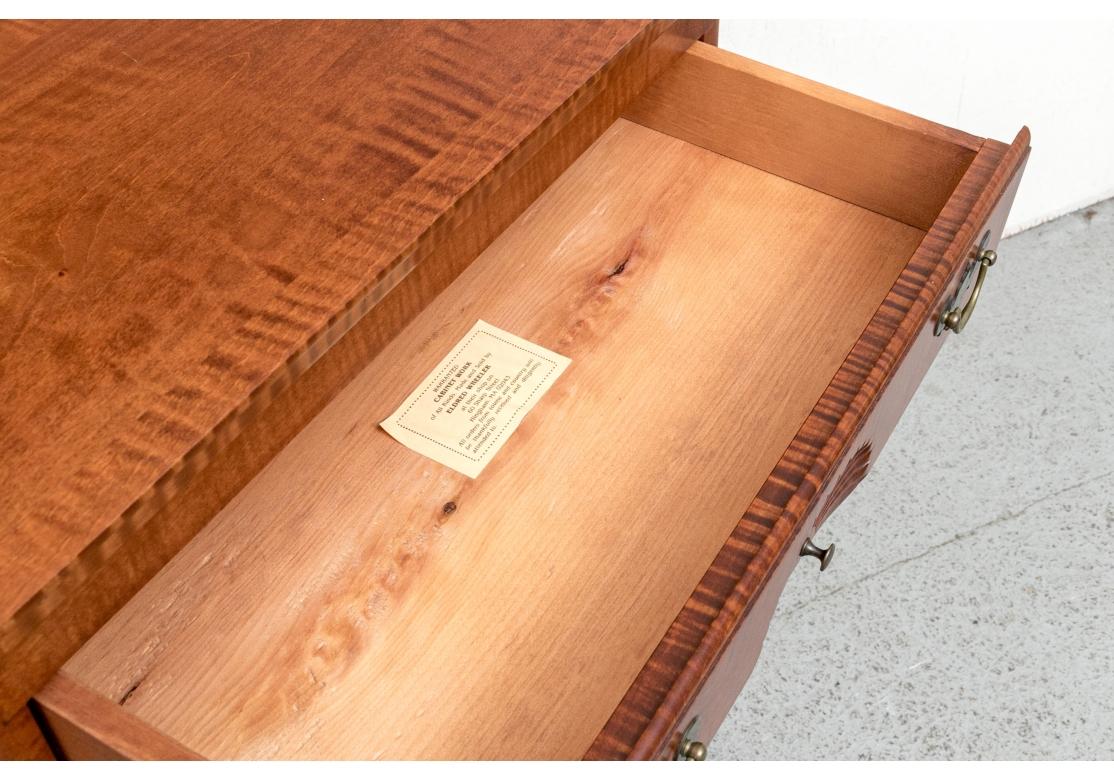 Eldred Wheeler Diminutive Chippendale Style Tiger Maple 5 Drawer Chest 11