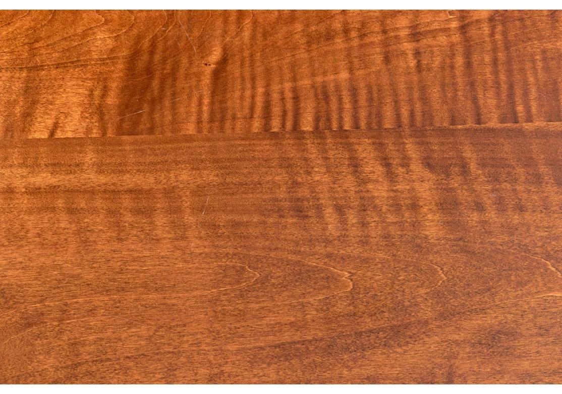 American Eldred Wheeler Diminutive Chippendale Style Tiger Maple 5 Drawer Chest