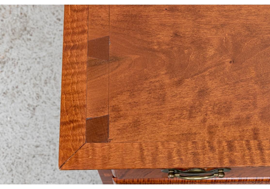 Eldred Wheeler Diminutive Chippendale Style Tiger Maple 5 Drawer Chest 1