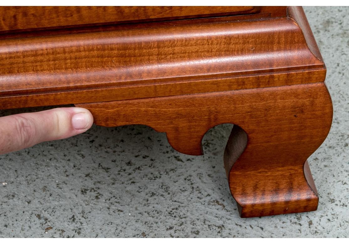 Eldred Wheeler Diminutive Chippendale Style Tiger Maple 5 Drawer Chest 2
