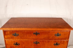 Eldred Wheeler 'Hingham, MA' Tiger Maple Chest of Four Drawers