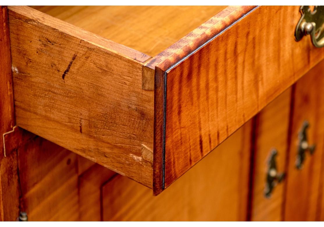 Eldred Wheeler Tiger Maple Chippendale Style Server For Sale 5