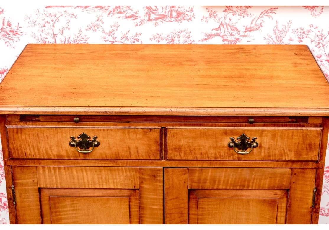 Eldred Wheeler Tiger Maple Chippendale Style Server For Sale 3