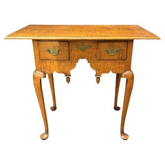 Eldred Wheeler Tiger Maple Lowboy with Acorn Drops with Wonderful Proportions