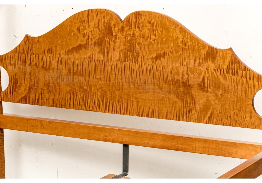 Eldred Wheeler Tiger Maple Queen Pencil Post Canopy Bed 9
