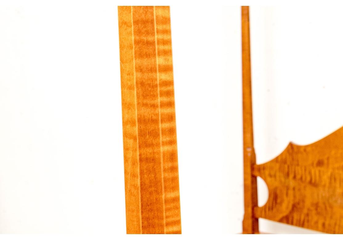 Eldred Wheeler Tiger Maple Queen Pencil Post Canopy Bed 13
