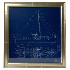Vintage Eldredge McInnis Yacht Blueprint from Boston