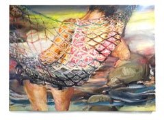 SLEEPING ADONIS - Eleanor Aldrich - 30 x 40 - Tecnica mista su tela, 2019
