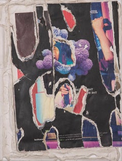 THICK MAG - Mixed Media Collage with Magazine Cutouts and Caulking