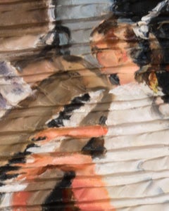 CLAIRE AT THE PIANO - Textured Oil Painting w/ Scene of Girl Playing the Piano