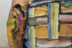 ESPALDA GORDA CON TATTOOS - Pintura contemporánea abstracta en técnica mixta, texturizada