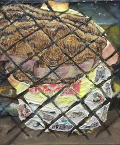 NANETTE (Back with Fence) - Eleanor Aldrich - Figure - Texture - Contemporary 