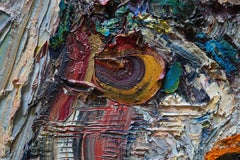 SUNGLASSES IN A VEIL (after Sargent)  - Abstract Figurative Painting, textured