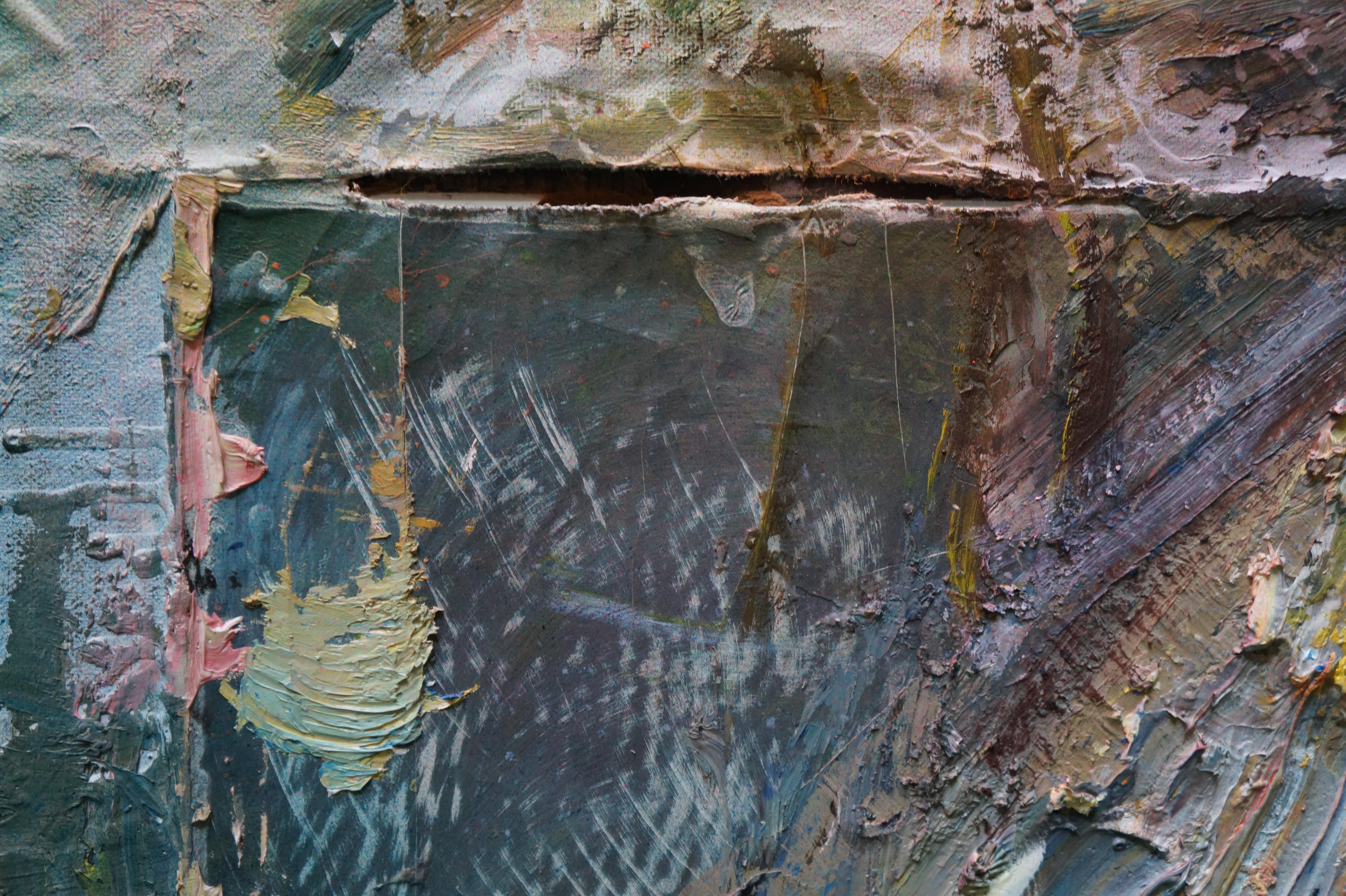 SUNGLASSES IN A VEIL (nach Sargent)  - Abstraktes figuratives Gemälde, strukturiert  im Angebot 2