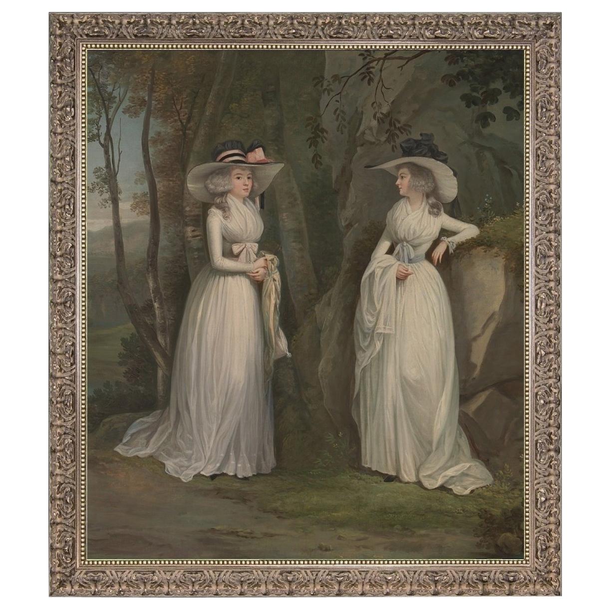 Eleanor and Margaret Ross, after Neoclassical Oil Painting by Alexander Nasmyth For Sale