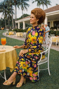 Eleanor Brenner 1970s Vintage Floral Cotton Maxi Dress with Pockets