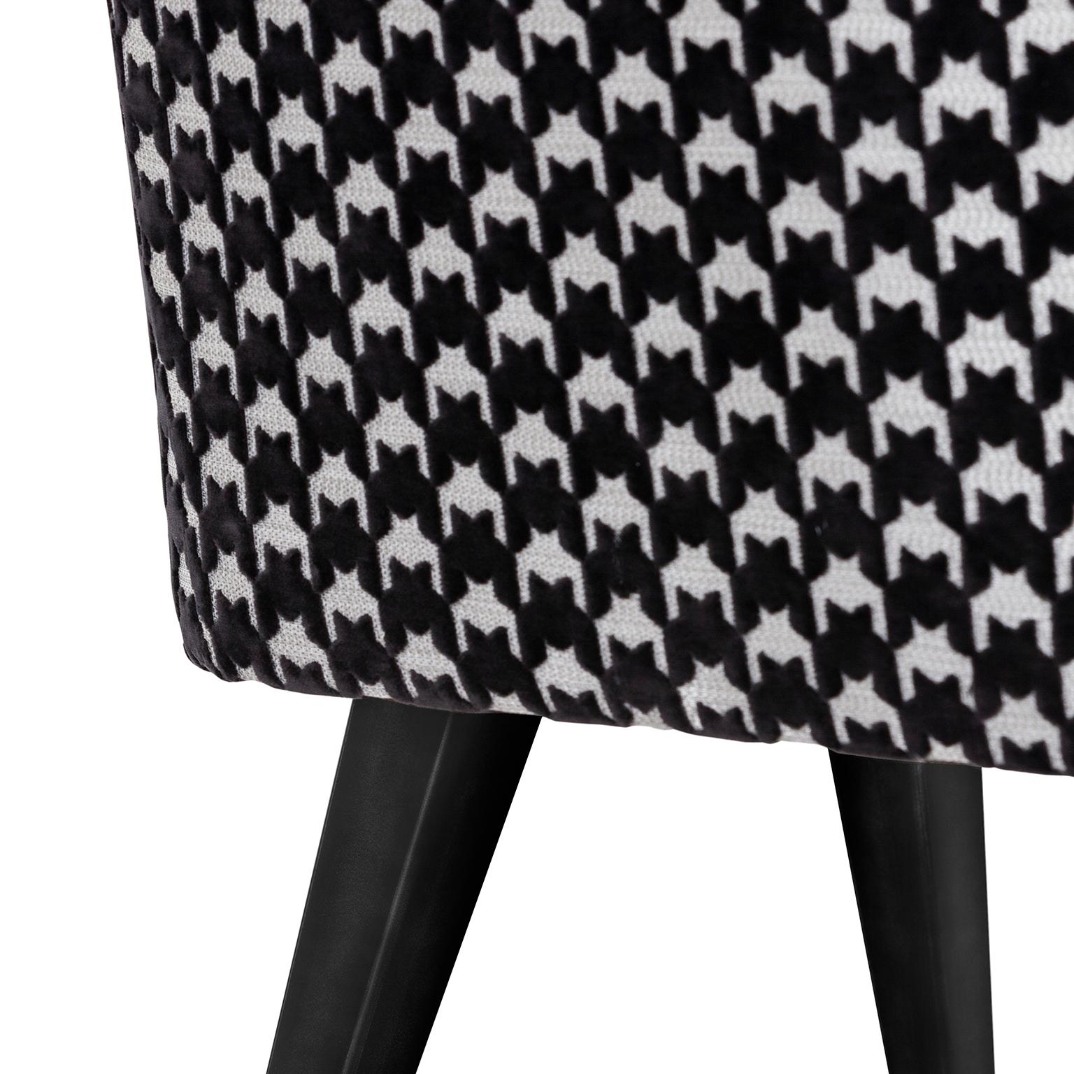 Modern Eleanor Dining Chairs, Jacquard Velvet, Handmade Portugal by Greenapple For Sale 4