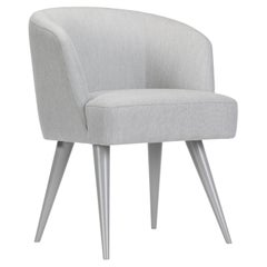Eleanor Outdoors Chair with Armrests Wood Grey Lacquered Fabric
