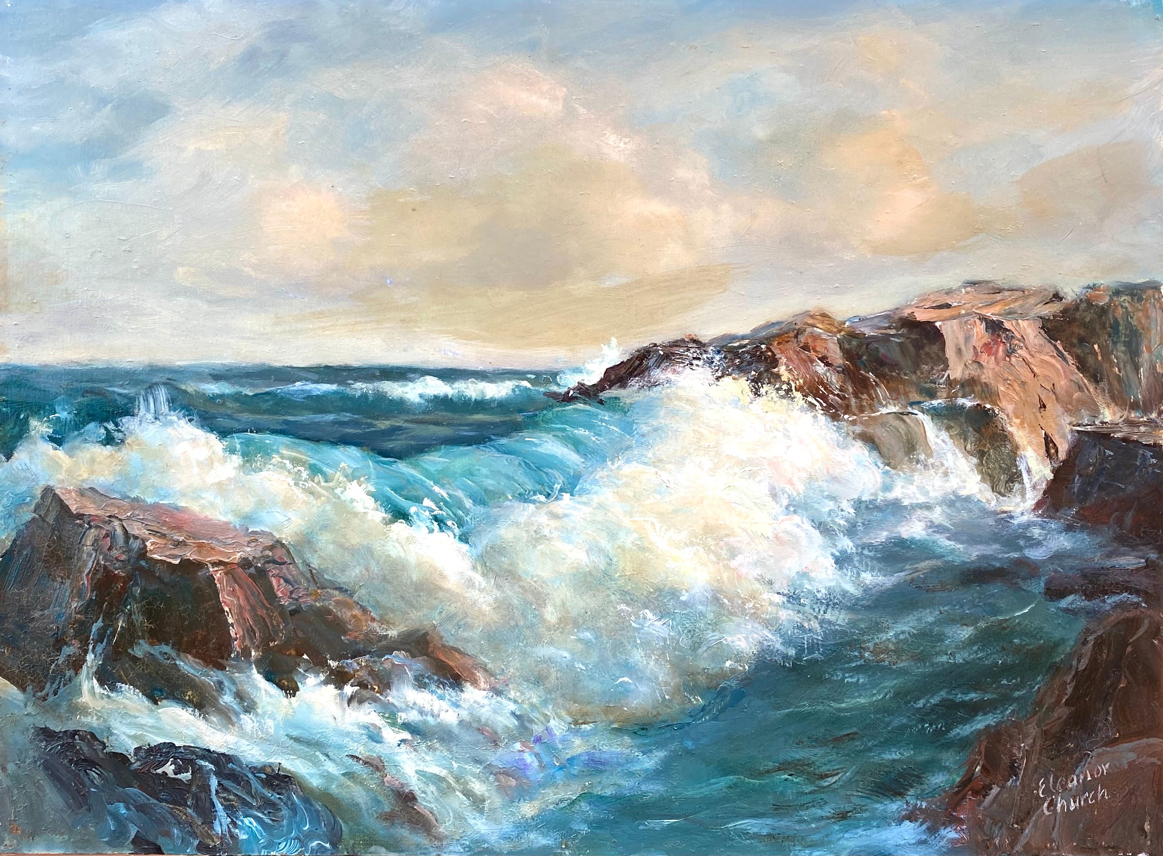 “Crashing Surf” - Painting by Eleanor Church
