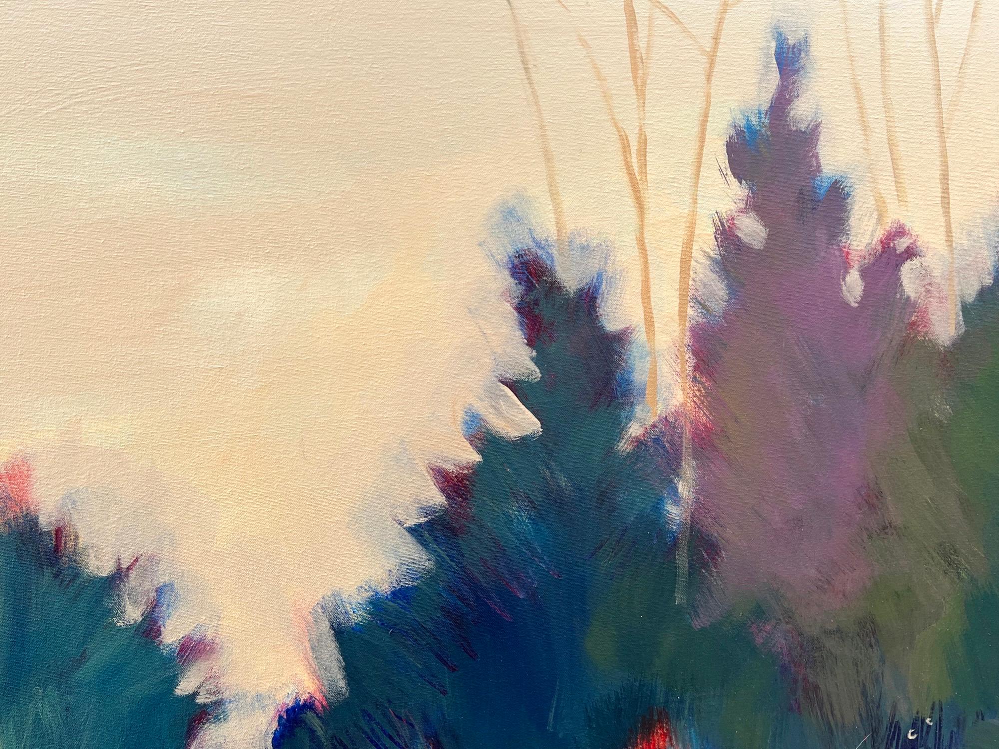 Corazones brillantes - Landscape Painting Beige de Eleanor Lowden