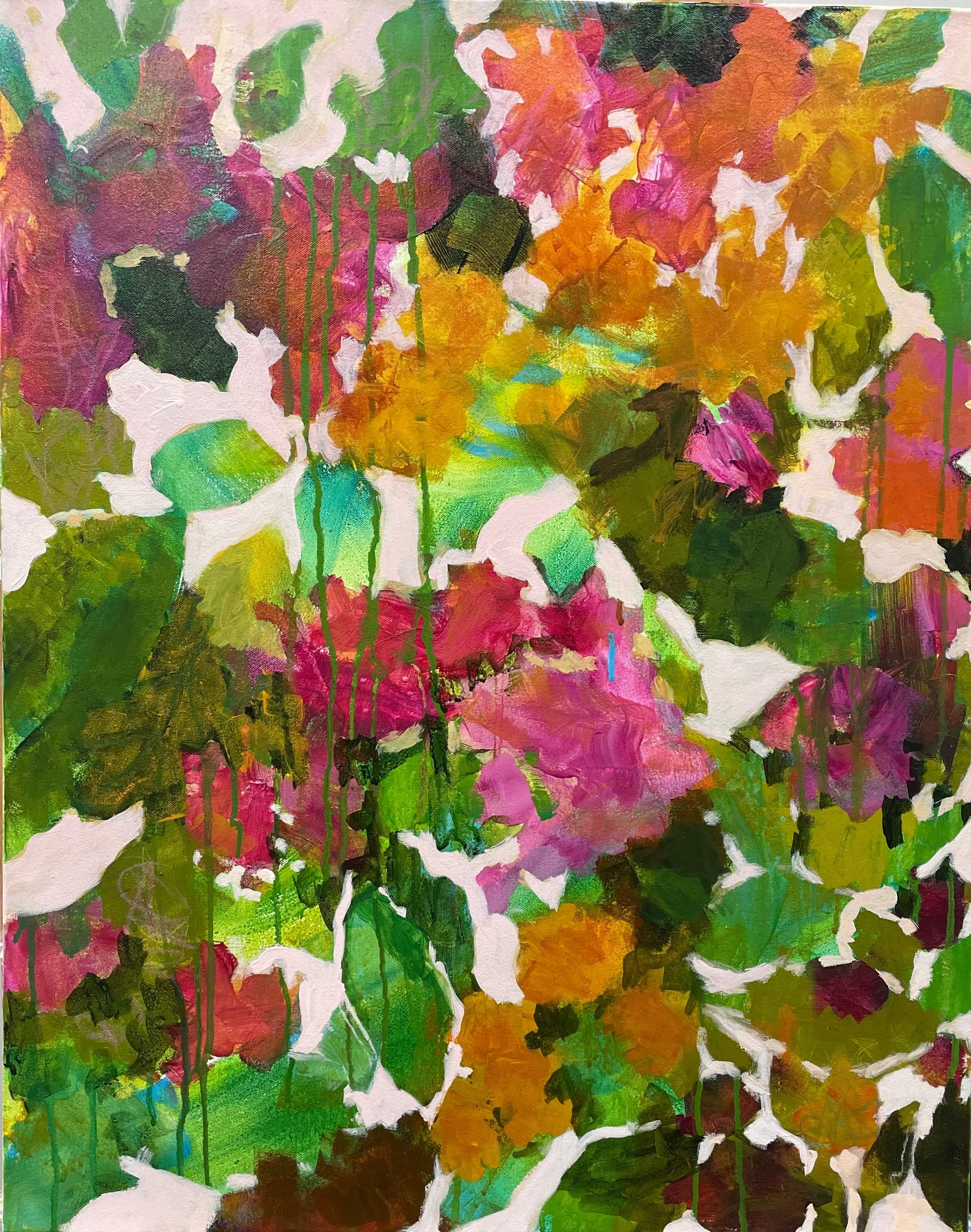 Landscape Painting de Eleanor McCarthy - Alegria Shades of various colors 30" x 24" Acrylic on canvas Gallery wrap