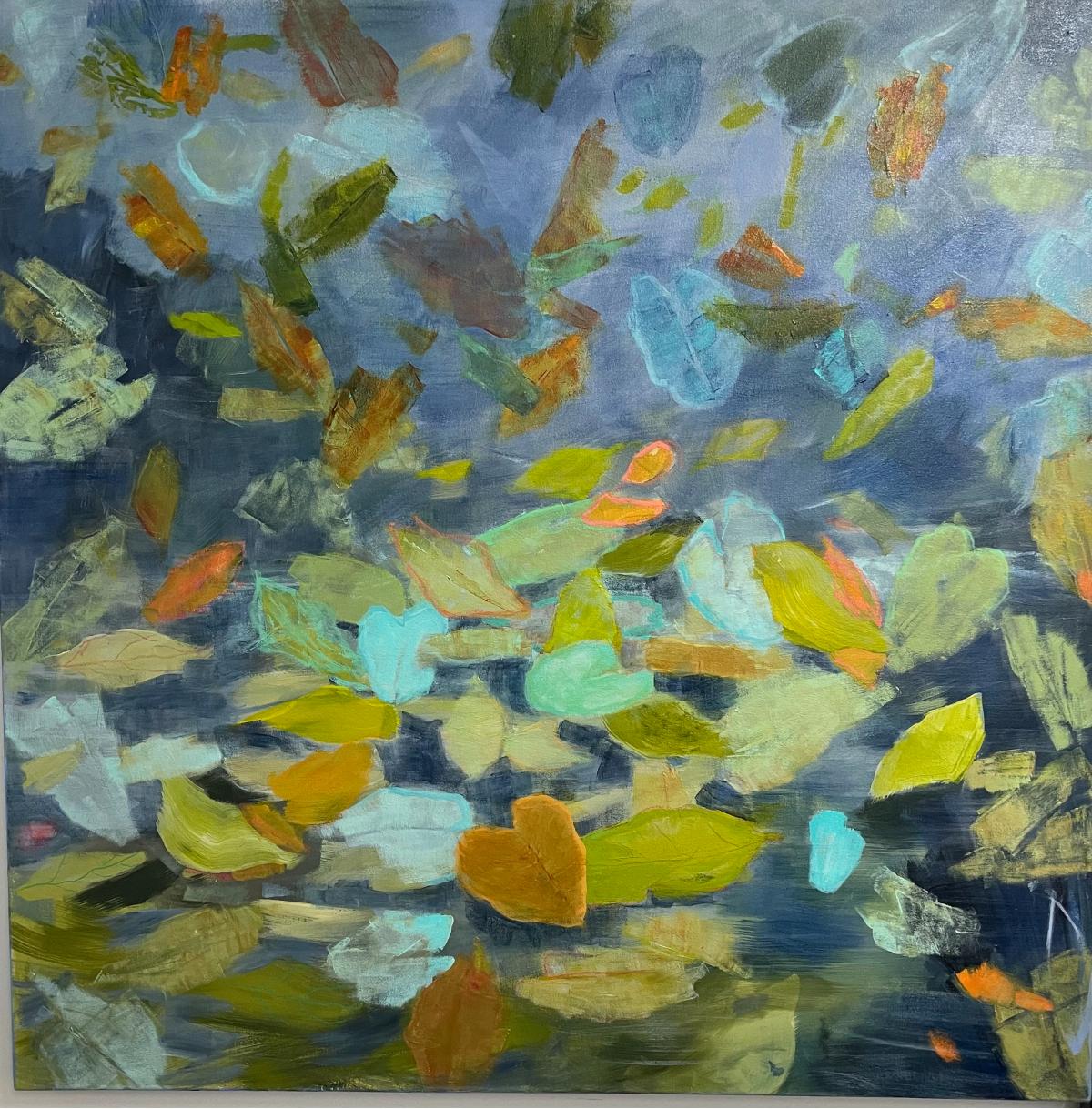 Abstract Painting di Eleanor McCarthy - Serie 4 delle Radure Orientali  Acrilico su tela  Contemporaneo  Astratto    36" x 36"