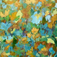 Golden Hour Shades of various colors 36"x36  Acrylic on canvas  Gallery wrap