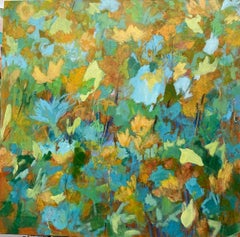 Golden Hour Shades of various colors 36"x36  Acrylic on canvas  Gallery wrap