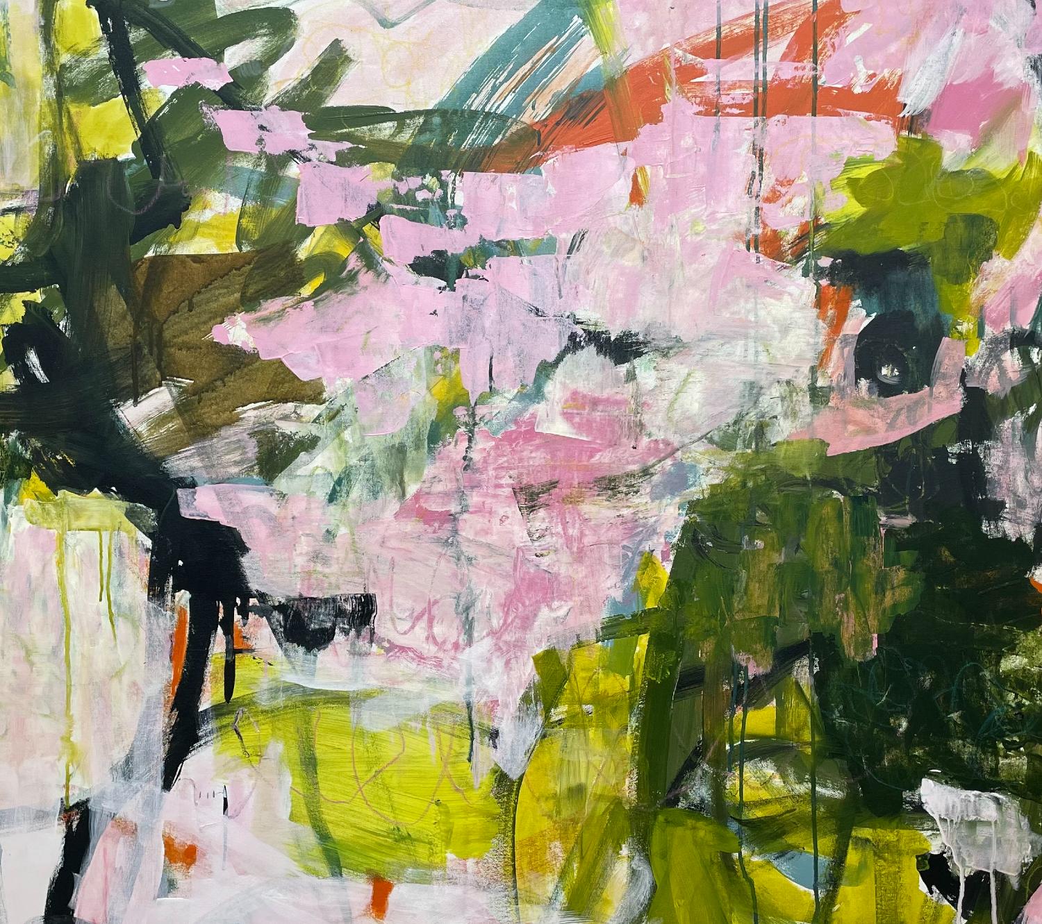 LOST AND FOUND  is a contemporary abstract  painting by Texan artist Eleanor McCarthy. Eleanor McCarthy uses acrylic paints on canvas to create the soothing colors in her new contemporary  abstract paintings that were just painted in 2023.  LOOK FOR