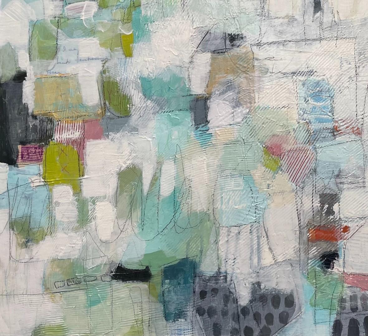 Love Letters I, Mixed Media, Acrylic, Abstract, 24x36, Variety of Colors, - Painting by Eleanor McCarthy