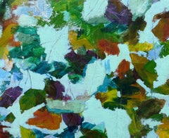 Meditation auf einem Teich Acryl/Leinwand Eastern Glades 30 "x36" Abstrakte Landschaft