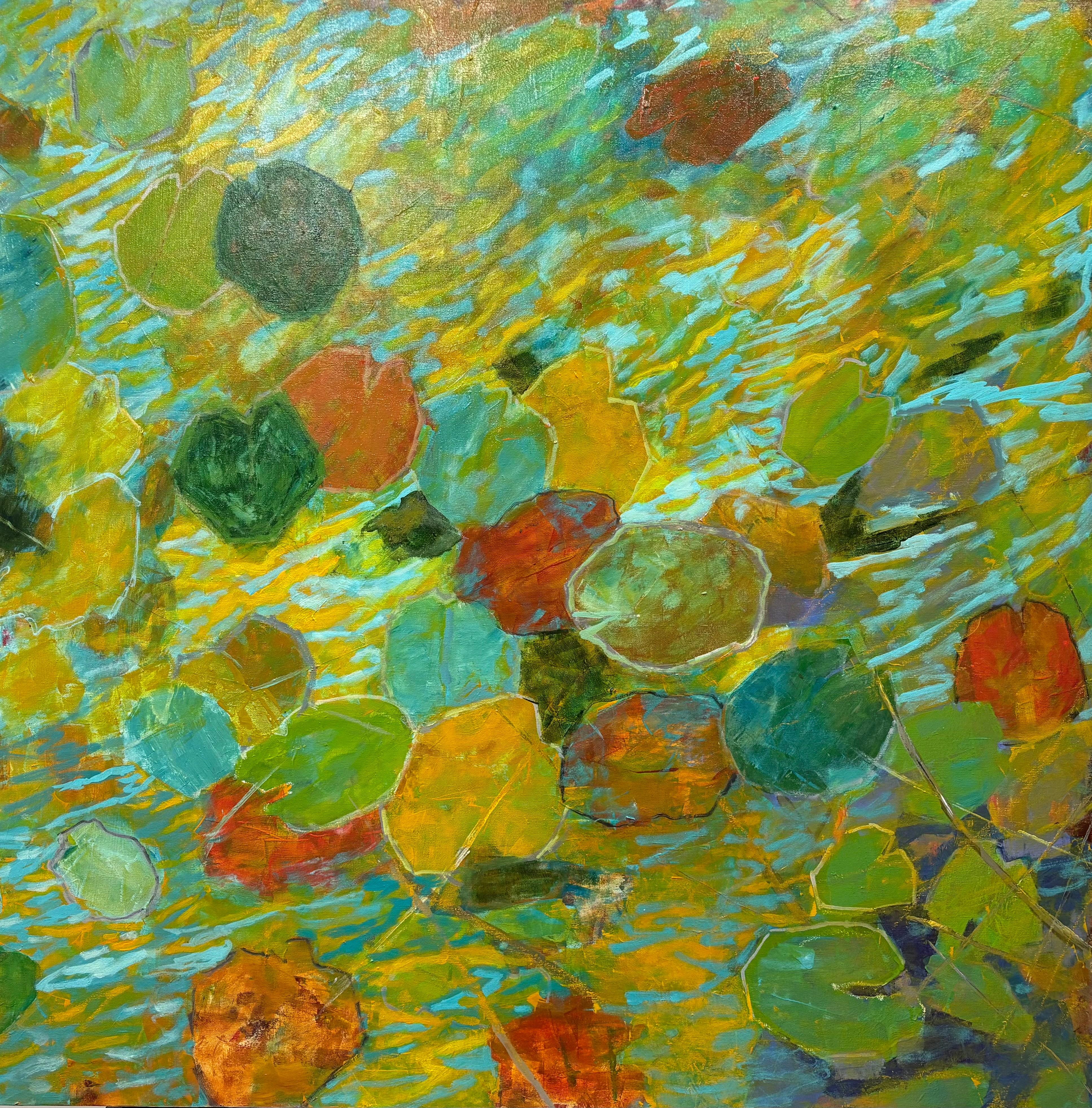 Stille Reflexion Acryl/Leinwand Eastern Glades 36" x 36" Contemporary Abstract