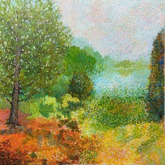 "To The Point" acrylic/canvas 36" x 36" Pointillism Gallery Wrapped Dots